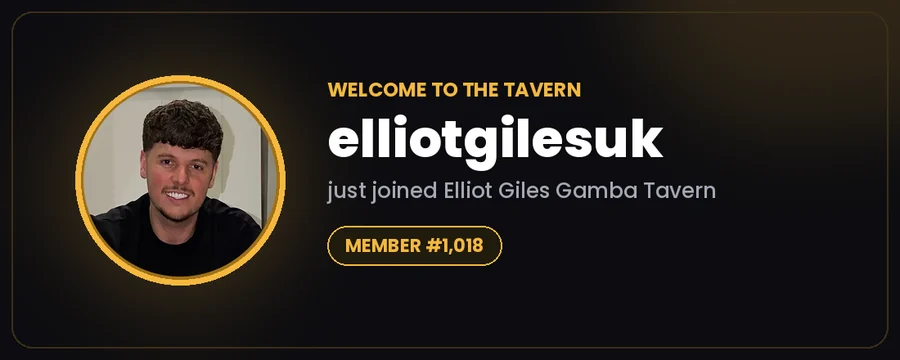 BroBot welcome card with the new member's picture, name and member number